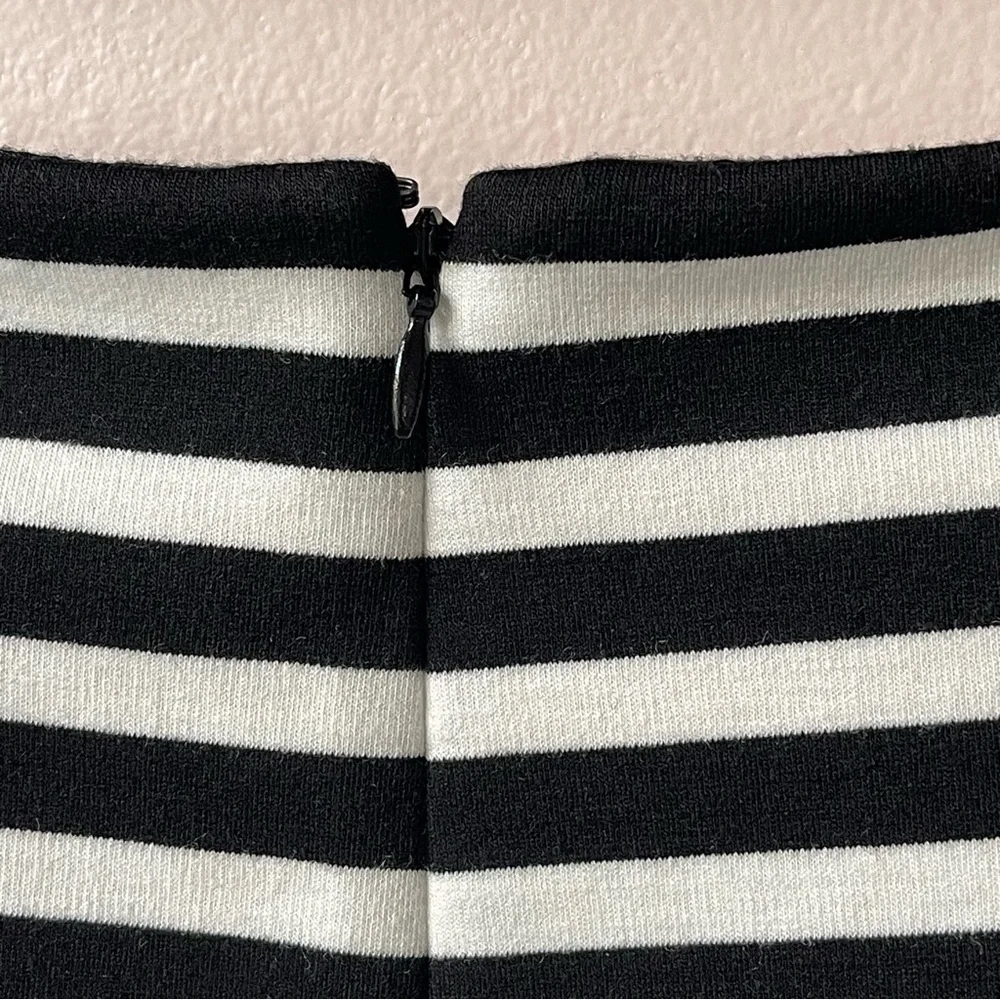 NWT Merona Black and White Striped Pencil Skirt - 12